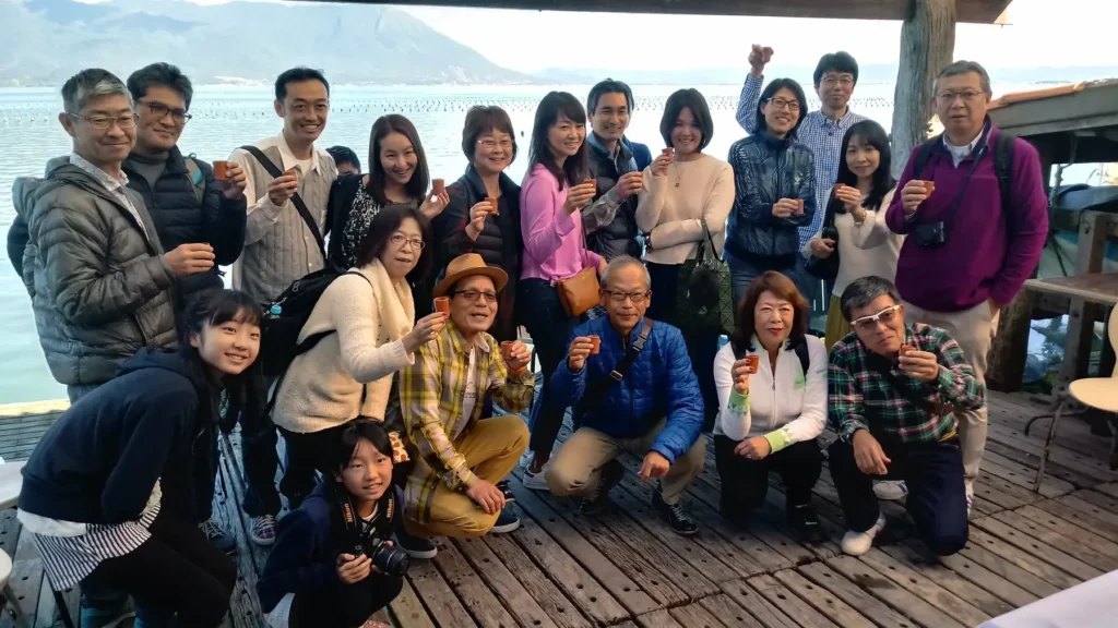 Grupo do Japão no Ostra Xperience
